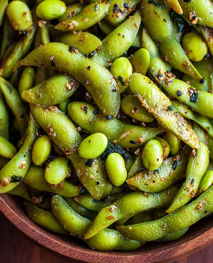 Roasted Garlic Edamame Recipe
