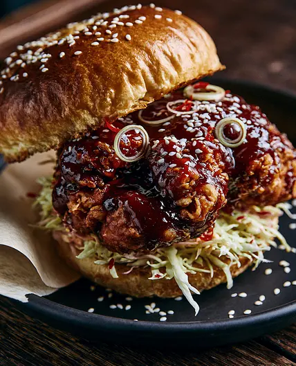Korean Fried Chicken Burgers
