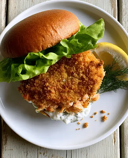 Broiled Salmon Burger with Honey-Balsamic Marinade