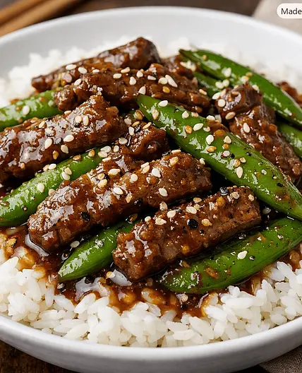 Mild Black Pepper & Sesame Beef & Snap Peas