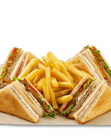 Greek Vegetarian Club Sandwich