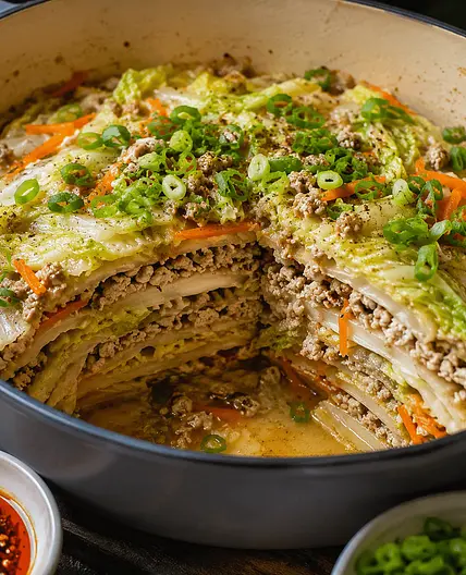 Layered Napa Cabbage & Pork