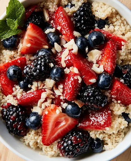 Quinoa Fruit Salad with Berries and Almonds