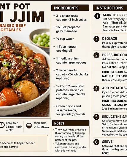 Instant Pot Galbi Jjim