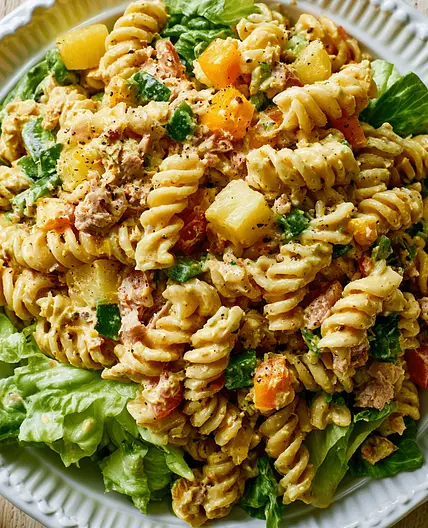 Hawaiian-Style Tuna Pasta Salad with Curry Dressing
