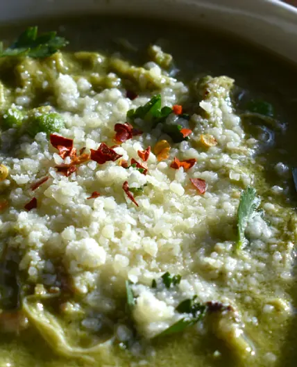 Spring Greens Chicken Soup