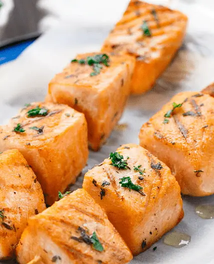 Grilled Salmon Kabobs