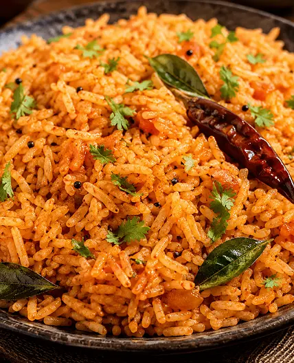 Quick tomato rice /Tomato bath