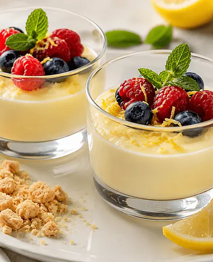 Lemon Posset with Berries