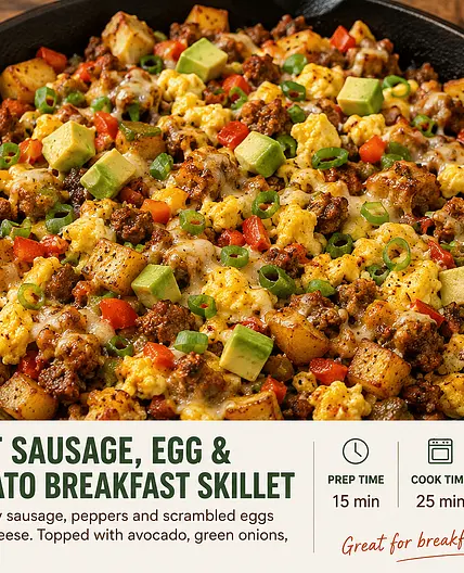 Southwest Sausage & Egg Breakfast Skillet