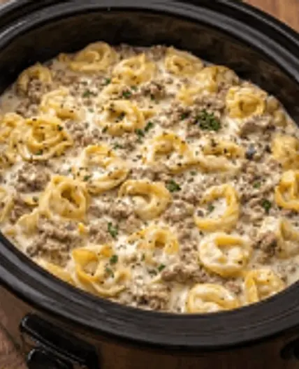 Beef & Tortellini Cheesy Pasta