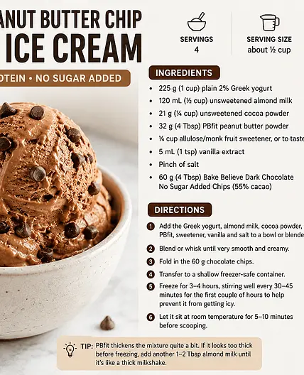 Chocolate Peanut Butter Chip Protein Ice Cream