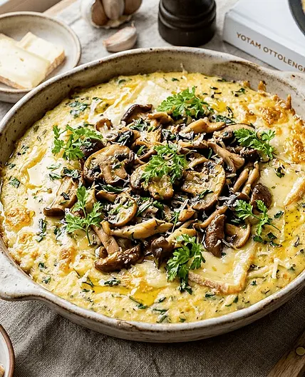 La polenta aux champignons et aux herbes de Yotam Ottolenghi