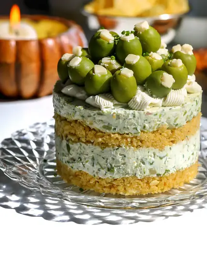 Savory Dirty Martini Cheesecake