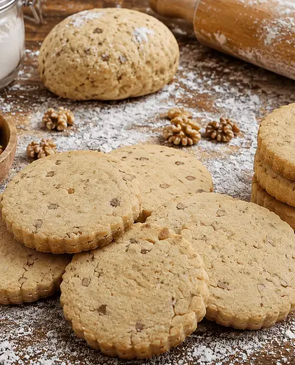 Walnut Shortbread Cookies