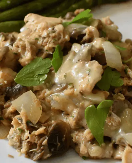Canned Salmon and Mushrooms Skillet