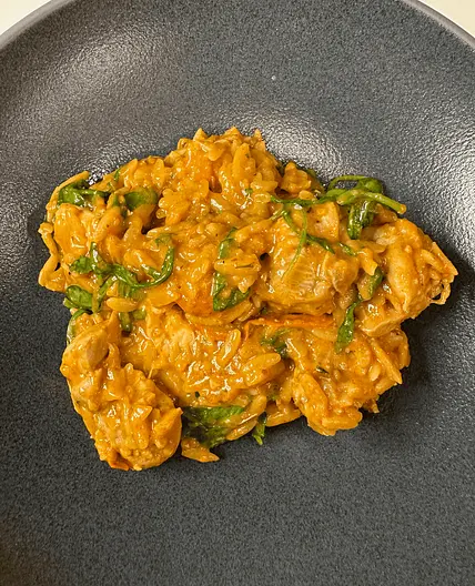 One Pan Creamy Tomato Chicken Boursin Orzo