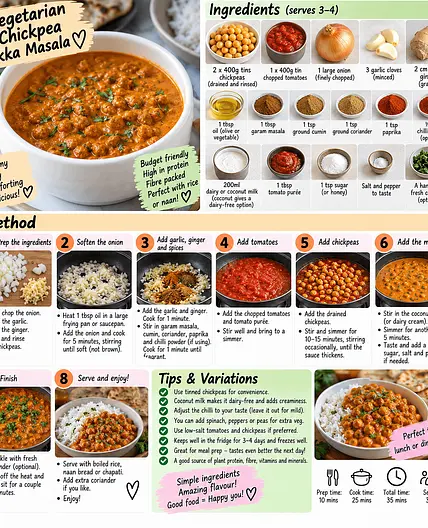 Lolo's Easy Vegetarian Chickpea Tikka Masala