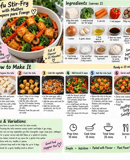 Lolo's Tofu Stir-Fry with Mathos Tempero para Frango