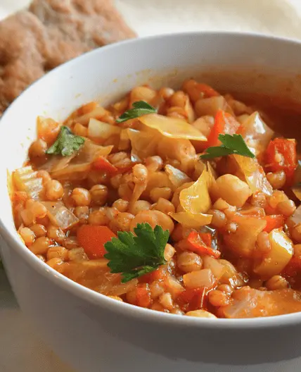 Wheatberry & Chickpea Soup
