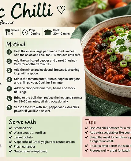 Lolo's classic Chilli