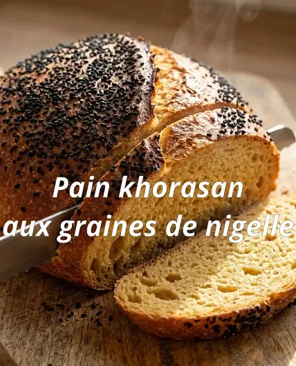 Pain khorasan aux graines de nigelle