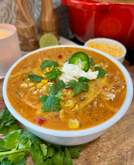 Creamy Chicken Enchilada Soup