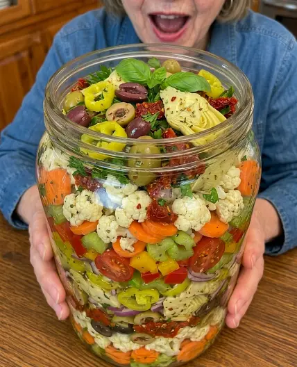 Classic Italian Antipasto Vegetable Salad