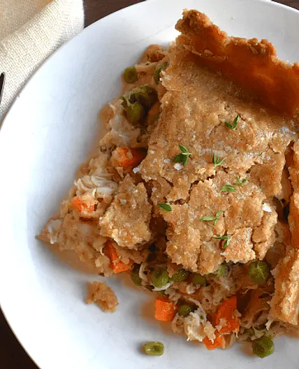 Chicken Pot Pie in a Casserole Dish (Feeds a Crowd!)