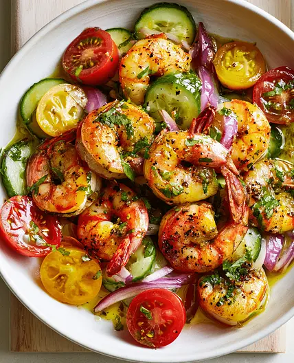 Fresh Roasted Shrimp Salad with Lemon & Cilantro