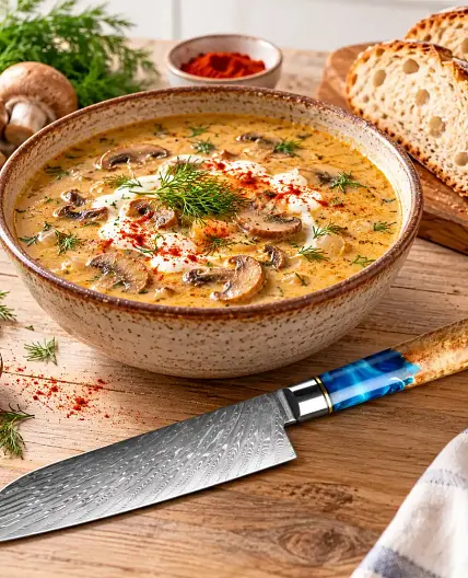 Hungarian Mushroom Soup Recipe | Creamy & Easy
