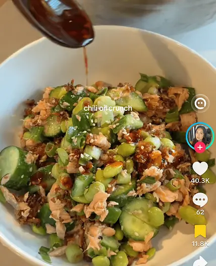 Crispy Rice Salmon Salad