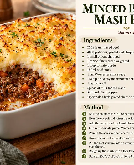 Minced Beef & Mash Bake