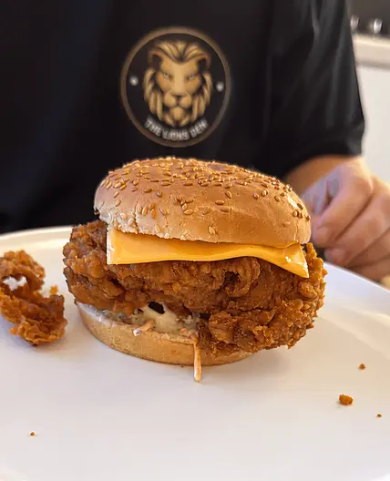 Fried chicken burger