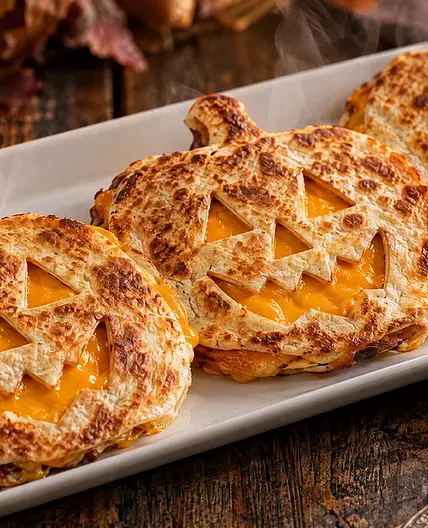 Jack-o-lantern Cheese Quesadillas: The Easy Halloween Snack Kids Actually Help Make