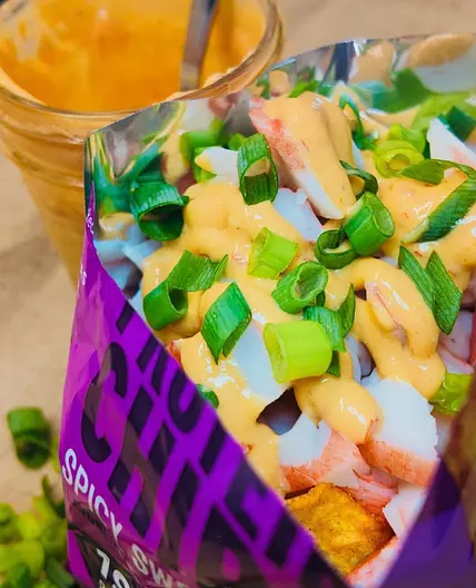 High Protein Crab Rangoon Walking Tacos