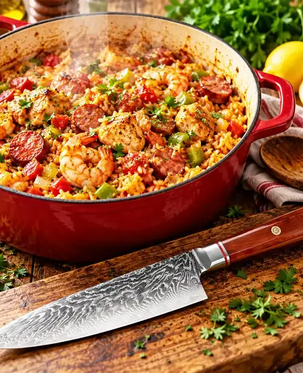 Jambalaya Recipe with Chicken, Shrimp & Sausage