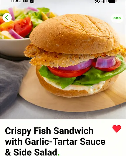 Crispy Fish Sandwiches with Tartar Sauce & Salad