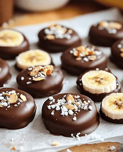 Frozen chocolate banana bites