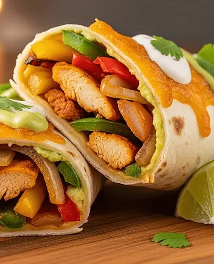 Fajita chicken wraps