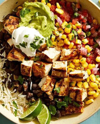 Smoky chipotle chicken burrito bowls