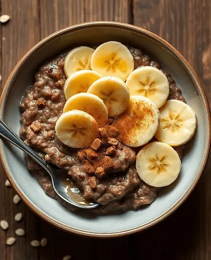 Chocolate-cinnamon protein porridge