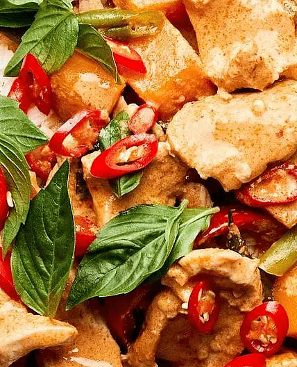 Thai red chicken curry