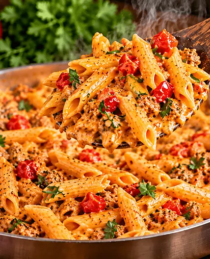 Creamy Vegan Chick’n Pasta