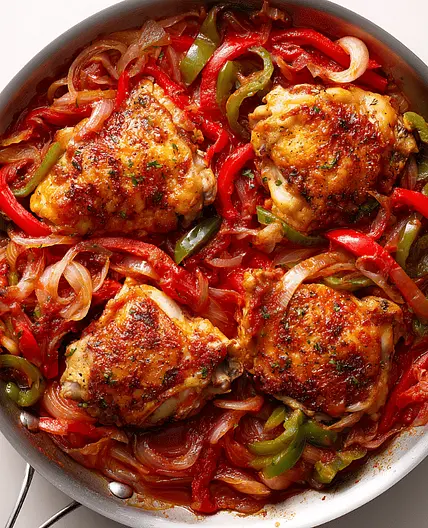 Poulet rôti aux poivrons