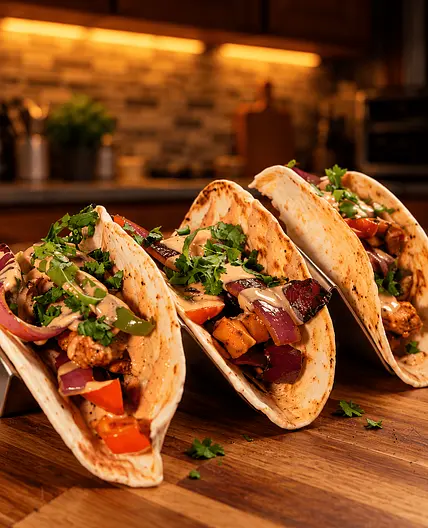 Vegan Chicken Fajita Tacos