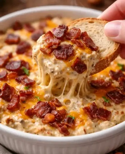 Caramelized Onion Dip with Bacon