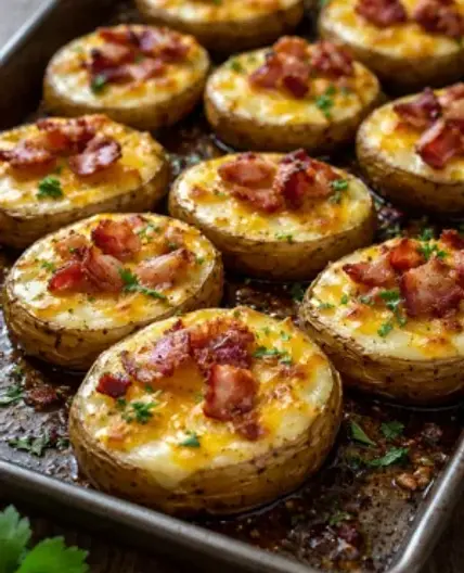 Baked Potato Slices with Cheese