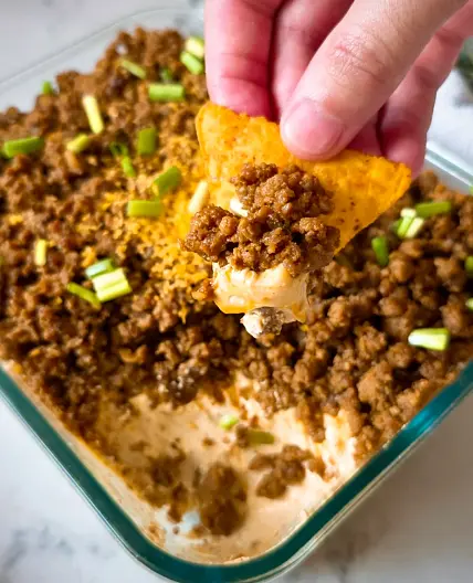 EASY 4 Ingredient Taco Dip Recipe (Best, Only 4 Ingredients)