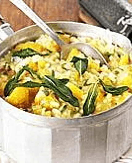 Butternut Squash Risotto with Sage & Blue Cheese